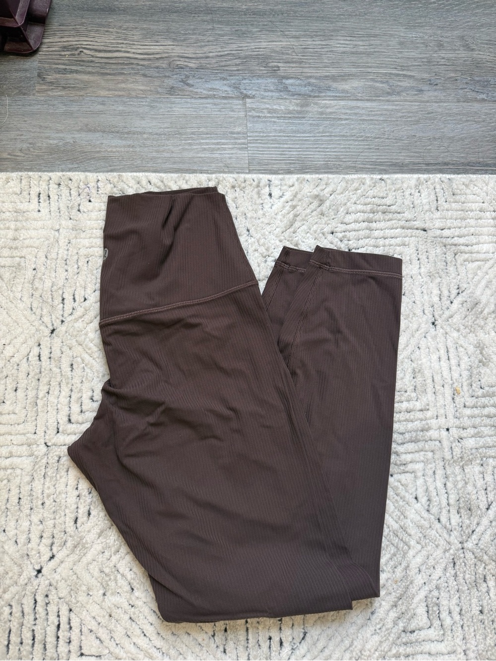 lululemon athletica Brown Ribbed High-Rise Leggings